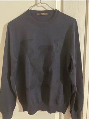 Louis Vuitton Oversized "LV" Logo Crewneck Sweater